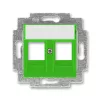 ABB Levit зелёный Накладка с суппортом для информационных разъёмов
