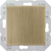 Светорегулятор клавишный Gira ClassiX для ламп накаливания 230в, электронных и обмоточных трансформаторов 12в, без нейтрали, бронза