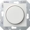 Светорегулятор поворотный Gira System 55 для ламп накаливания 230в и галогеновых ламп 220в, без нейтрали, белый матовый
